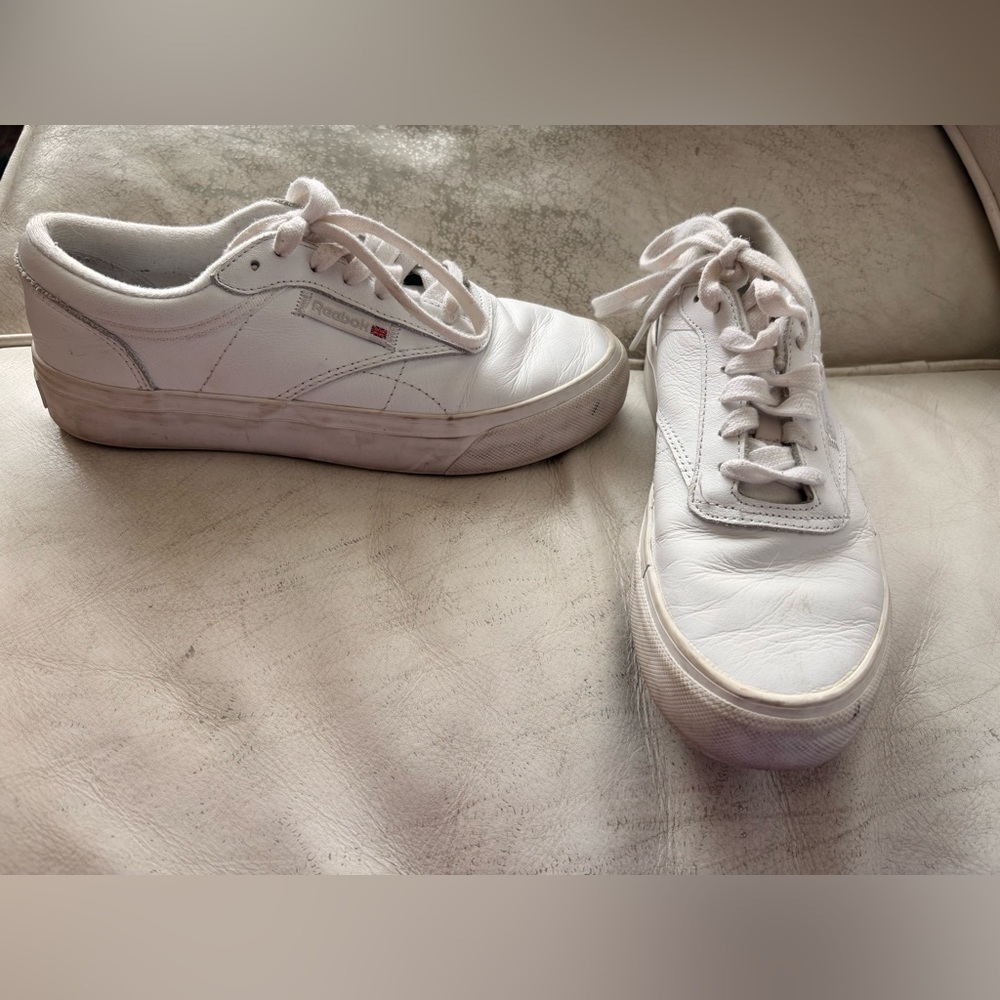 Reebok Off-White Lace-Up Sneakers